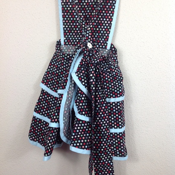 Polka Dot Print Ruffled Hem Custom Apron - Picture 5 of 5